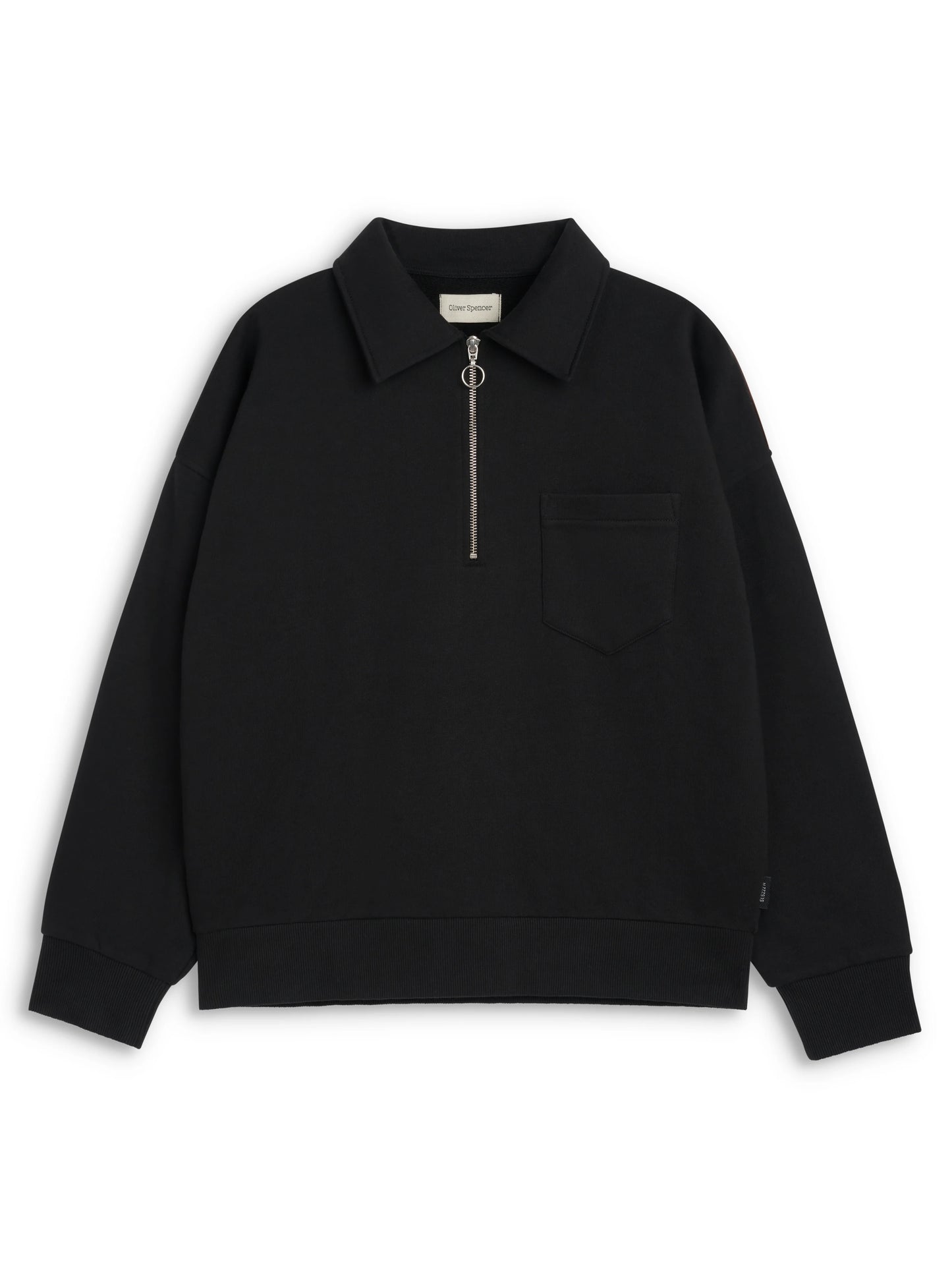 Oliver Spencer | Pull à zip un quart Harker "Lorimer" - Noir