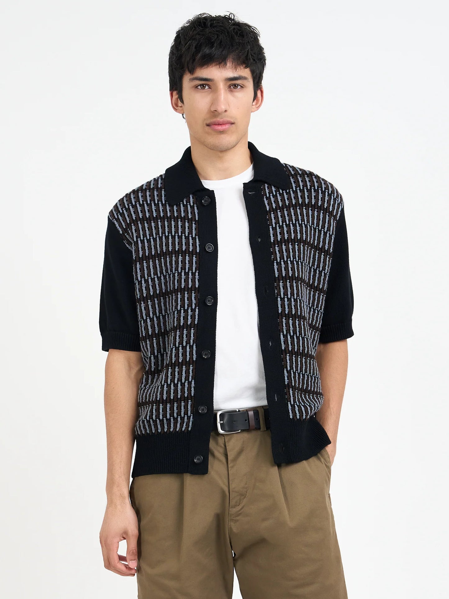 Oliver Spencer | Chemise à manches courtes "Ayrton Multi" - Noir