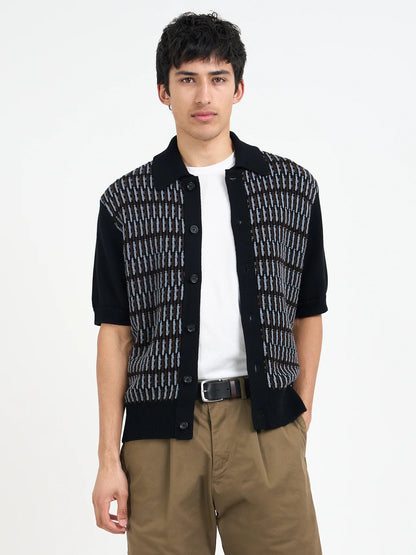 Oliver Spencer | Chemise à manches courtes "Ayrton Multi" - Noir