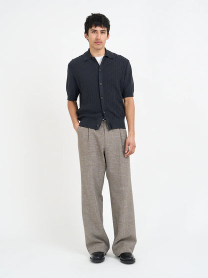 Oliver Spencer | Chemise à manches courtes "Rossell" - Bleu marine