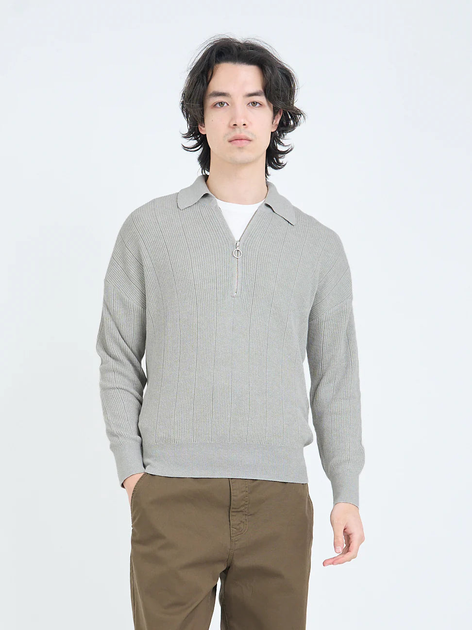 Oliver Spencer | Pull à demi-zip "Brice" - Gris
