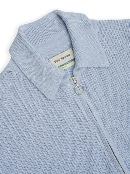 Oliver Spencer | Pull à demi-zip "Brice" - Bleu ciel
