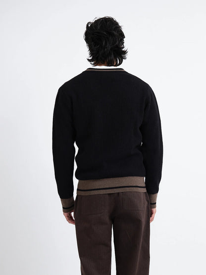Oliver Spencer | Pull à col en V "Hawes" - Noir