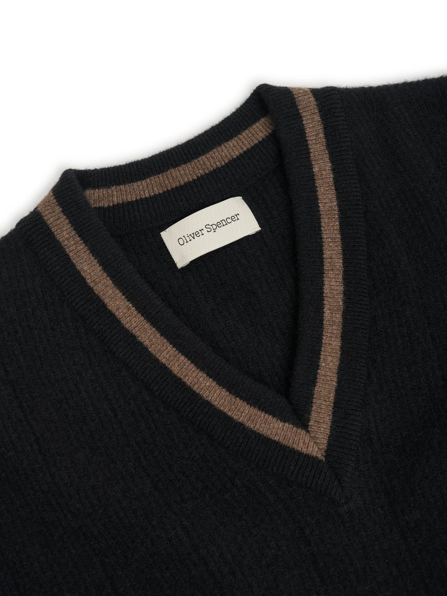Oliver Spencer | Pull à col en V "Hawes" - Noir