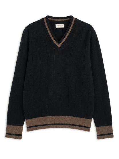 Oliver Spencer | Pull à col en V "Hawes" - Noir