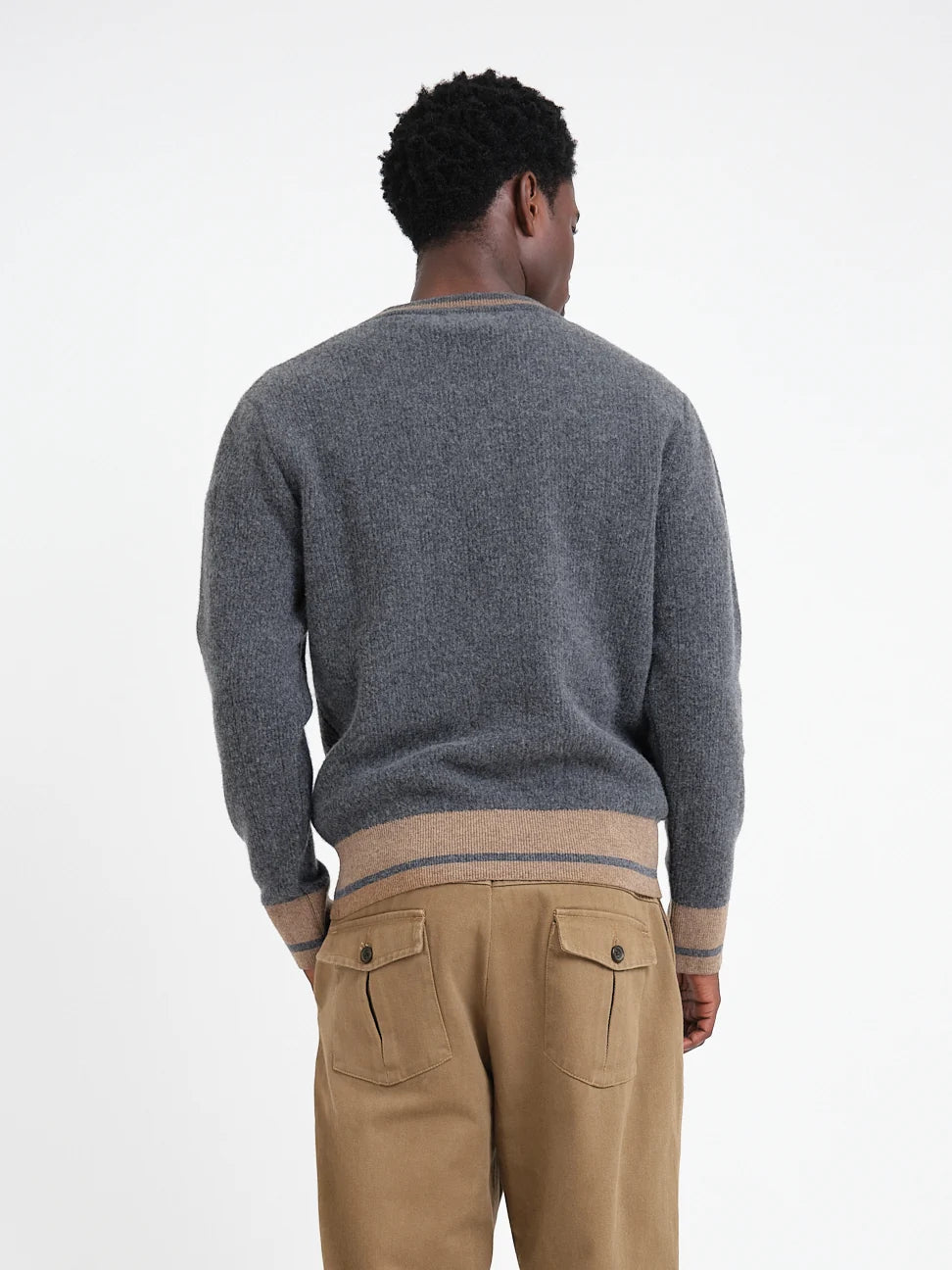 Oliver Spencer | Pull à col en V "Hawes" - Gris Charbon