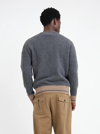 Oliver Spencer | Pull à col en V "Hawes" - Gris Charbon