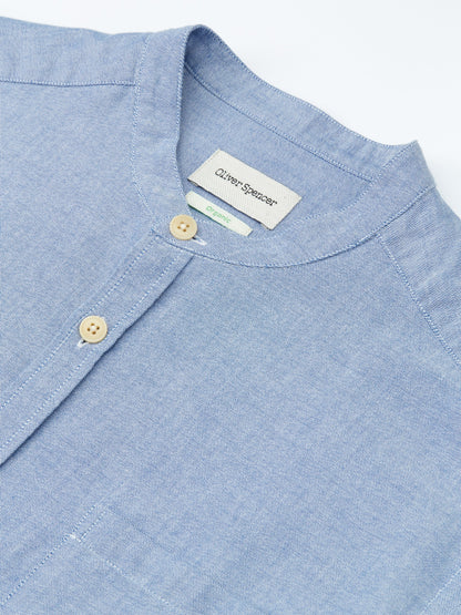 Oliver Spencer | Chemise "Grandad" - Bleu