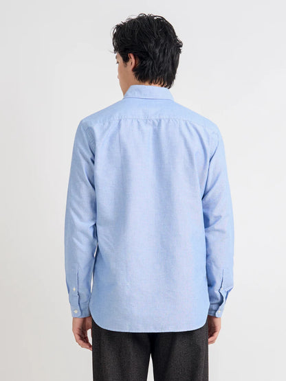 Oliver Spencer | Chemise à manches longues Oxford "brook" - Bleu de brecon