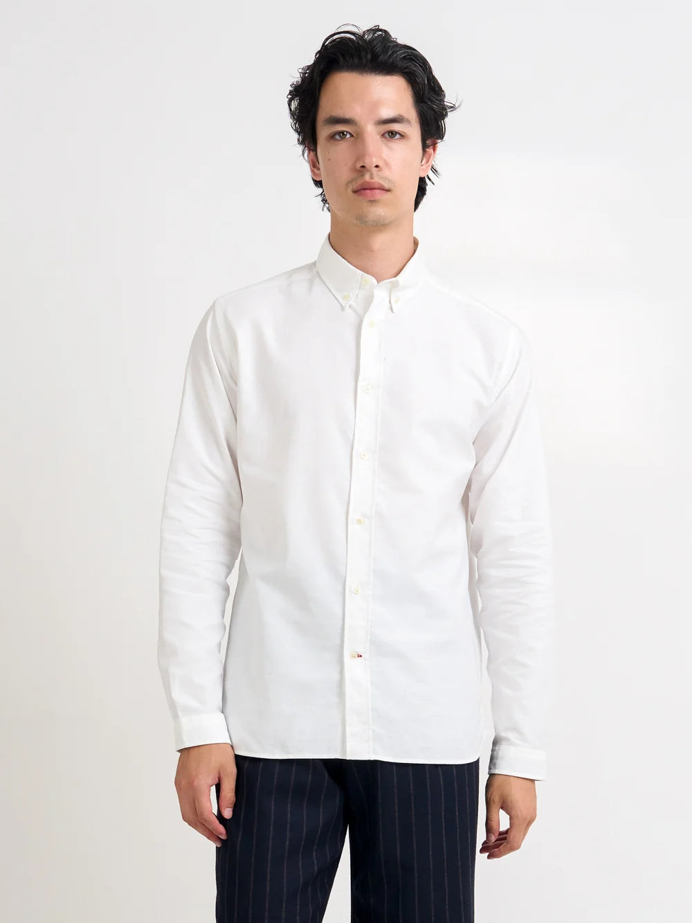 Oliver Spencer | Chemise à manches longues Oxford "brook" - Blanc de brecon