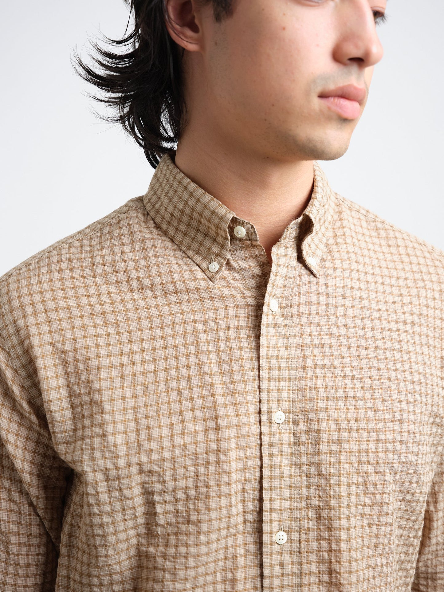 Oliver Spencer | Chemise à manches longues "brook" - Beige Dobson
