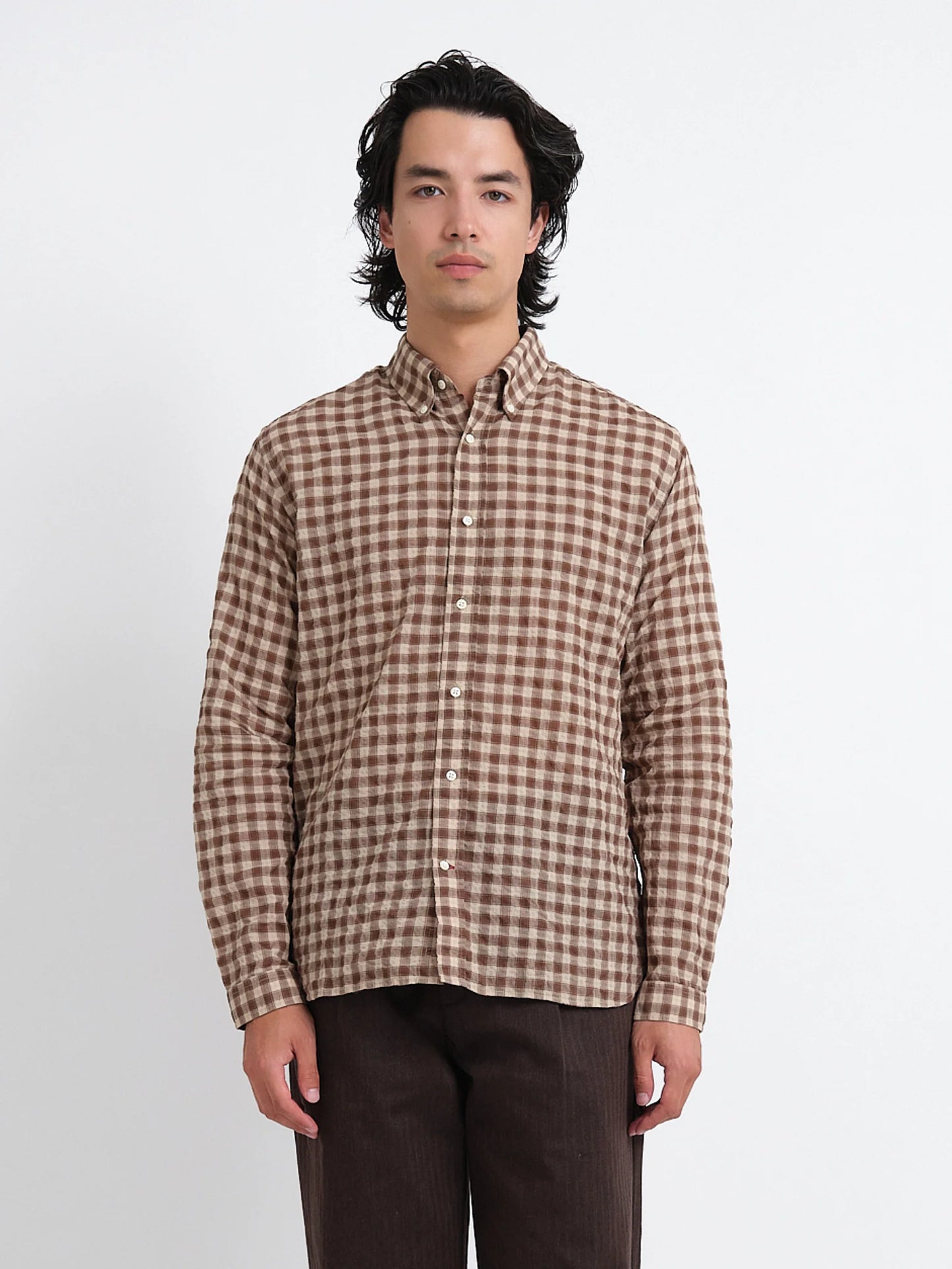 Oliver Spencer | Chemise à manches longues "brook" - Brun Ennis