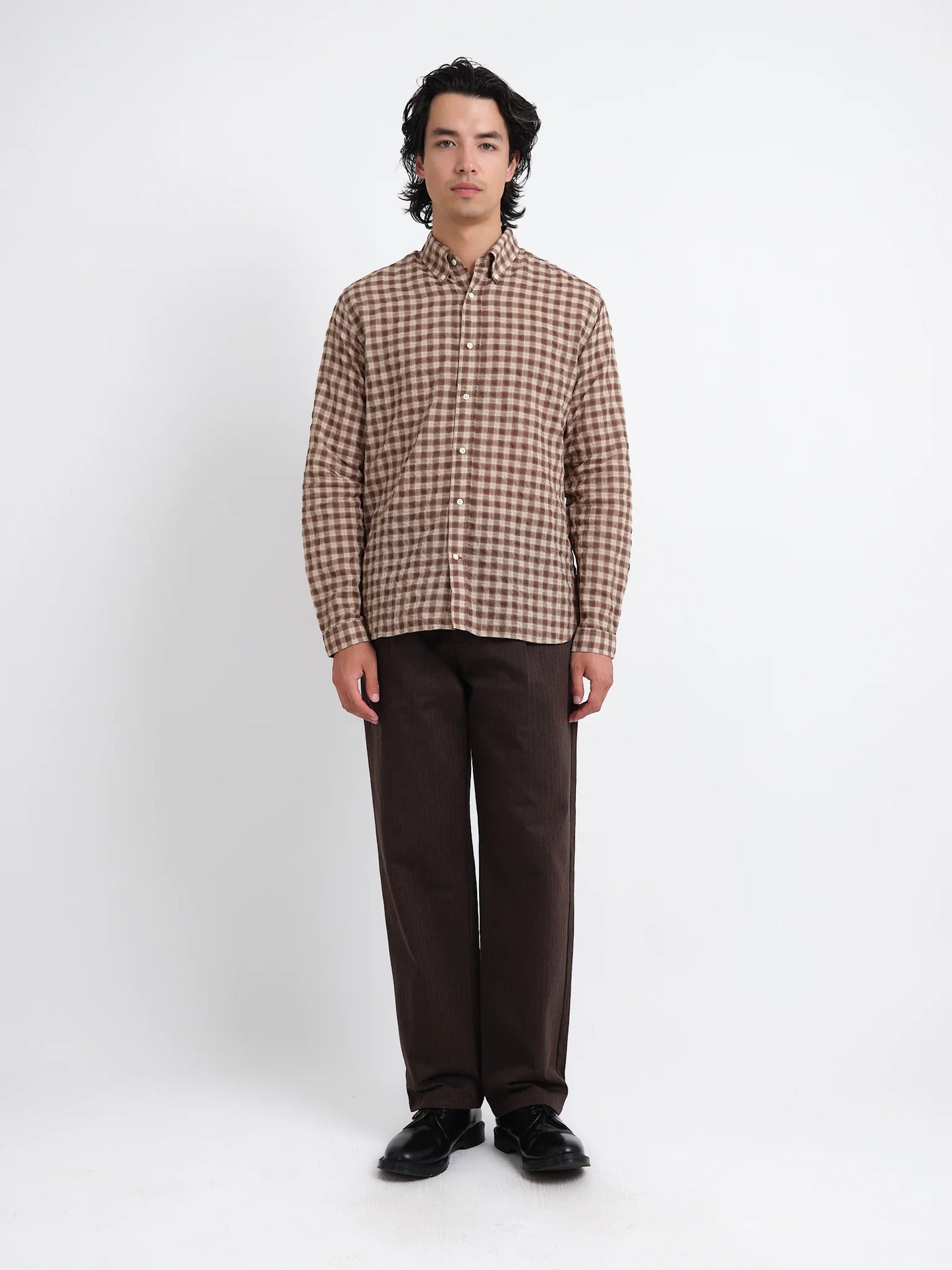 Oliver Spencer | Chemise à manches longues "brook" - Brun Ennis