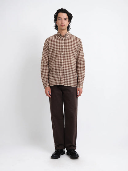 Oliver Spencer | Chemise à manches longues "brook" - Brun Ennis