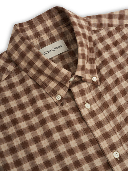 Oliver Spencer | Chemise à manches longues "brook" - Brun Ennis