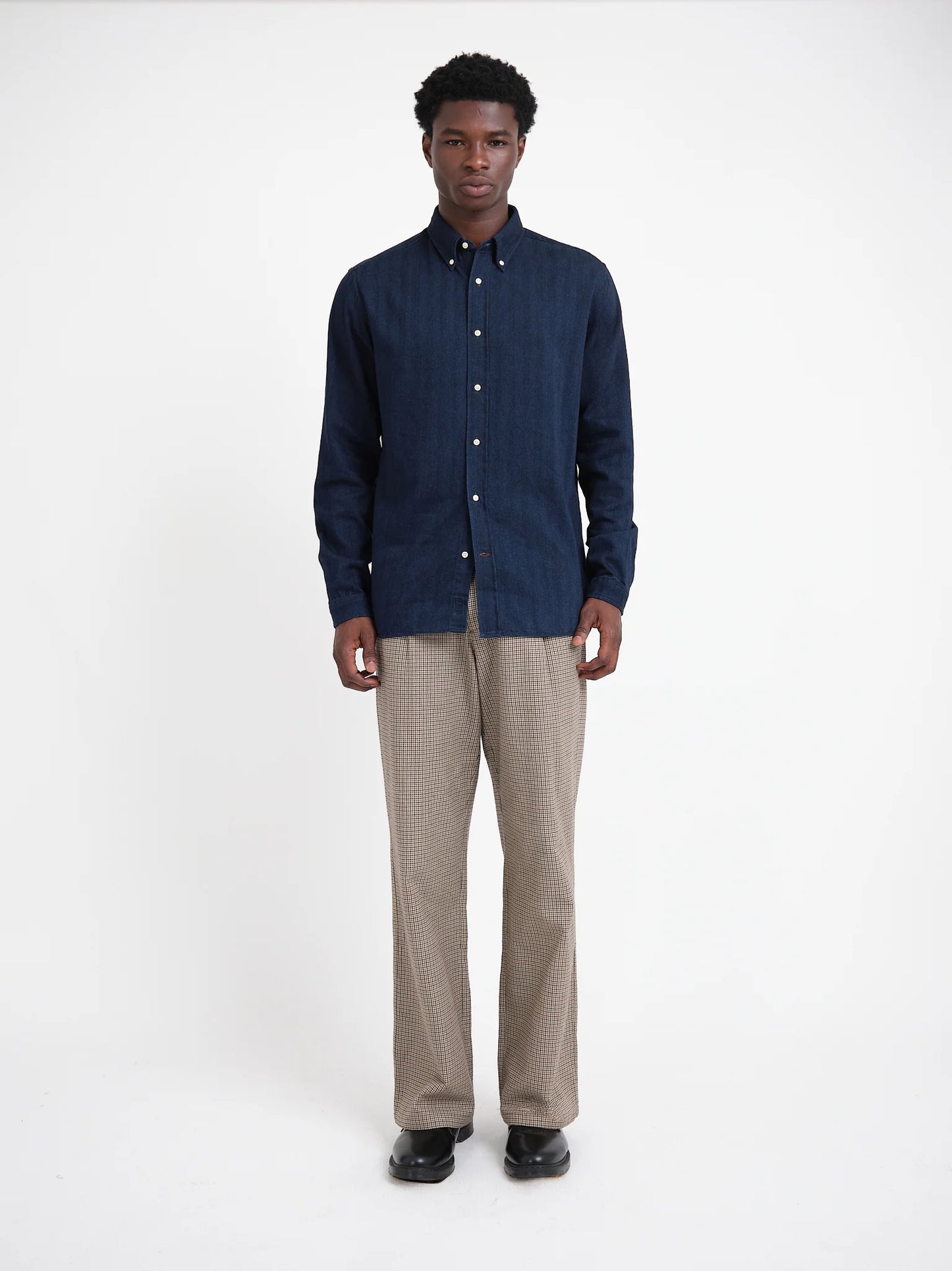 Oliver Spencer | Chemise à manches longues "brook" - Bleu indigo