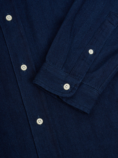 Oliver Spencer | Chemise à manches longues "brook" - Bleu indigo