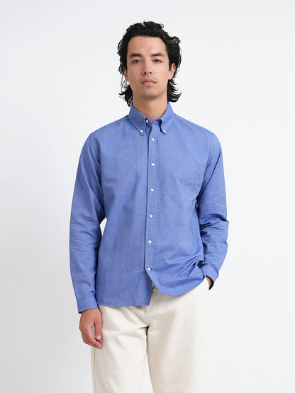 Oliver Spencer | Chemise à manches longues "brook" - Bleu Mckenzie