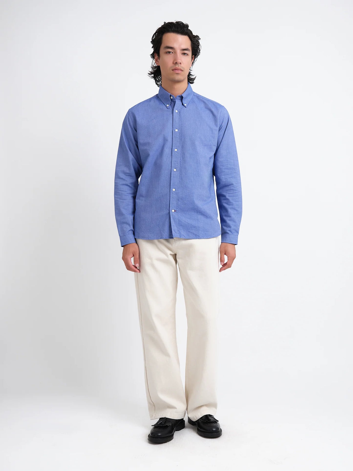 Oliver Spencer | Chemise à manches longues "brook" - Bleu Mckenzie