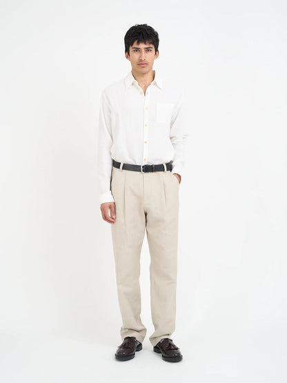 Oliver Spencer | Chemise texturé "New York Special" - Blanc cassé