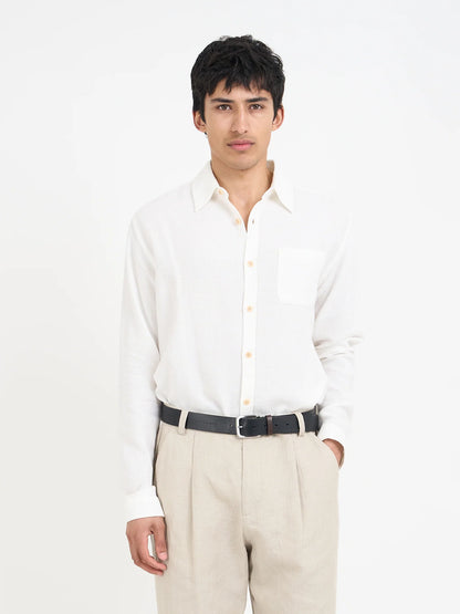 Oliver Spencer | Chemise texturé "New York Special" - Blanc cassé