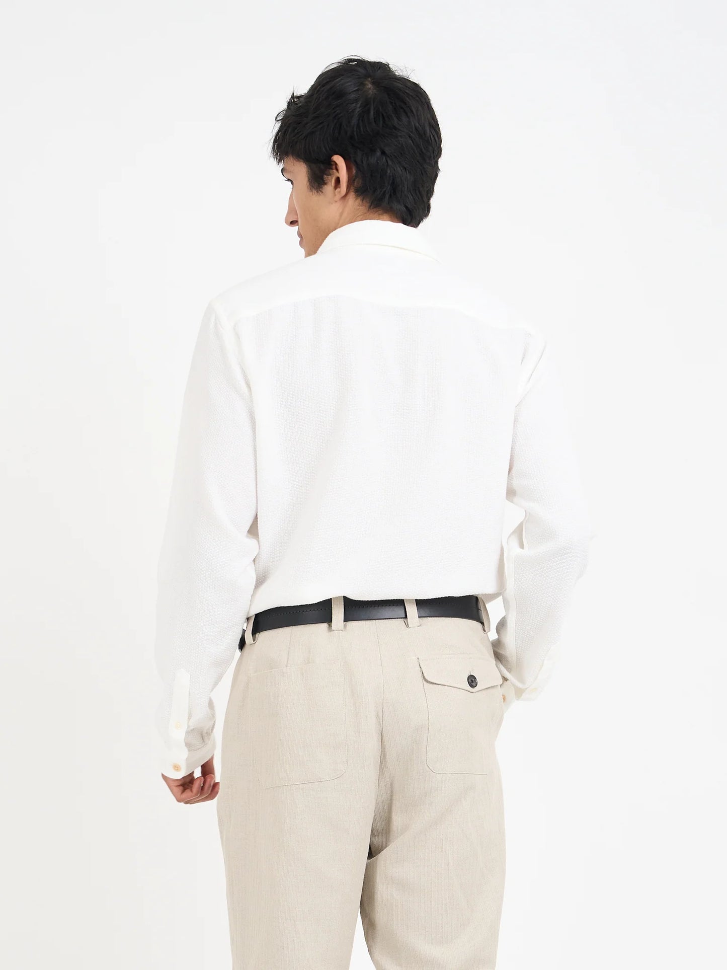 Oliver Spencer | Chemise texturé "New York Special" - Blanc cassé