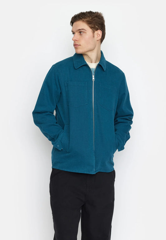 Revolution | La surchemise zippée en coton bio - Pétrole