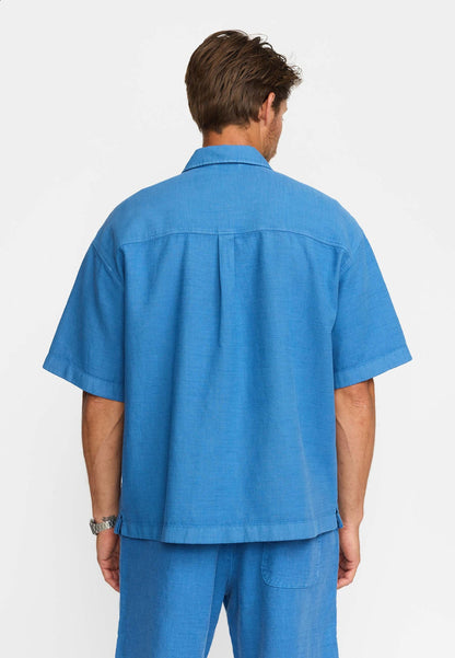 Revolution |Chemise oversize à manches courtes / 3153 -Bleu foncé