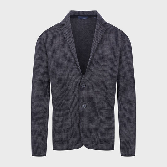 Emanuel Berg | Swacket en laine mérinos à motif pied-de-poule — Gris anthracite