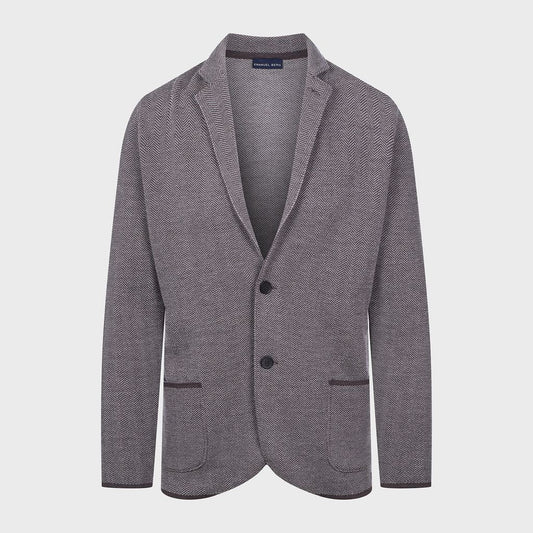 Emanuel Berg | Swacket en laine à motif chevrons - Marron