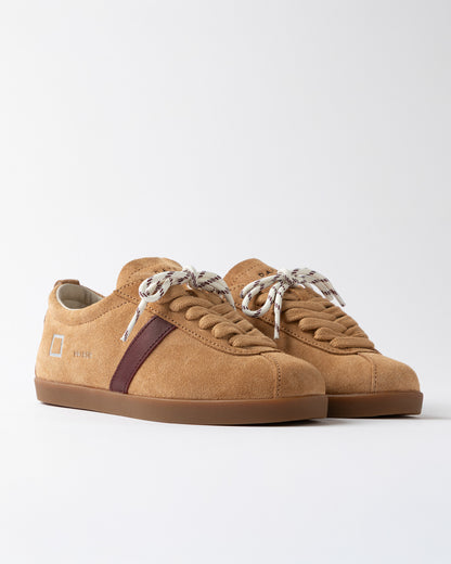 D.A.T.E. | Baskets en daim "Prima" - Brun chameau
