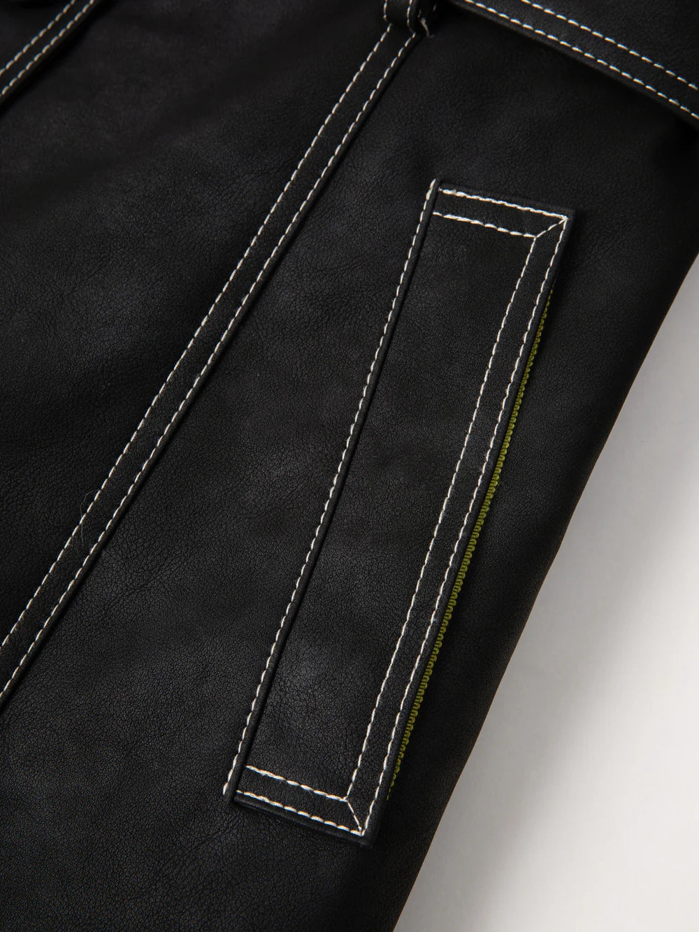 Jakke | Manteau noir en cuir  - Noir