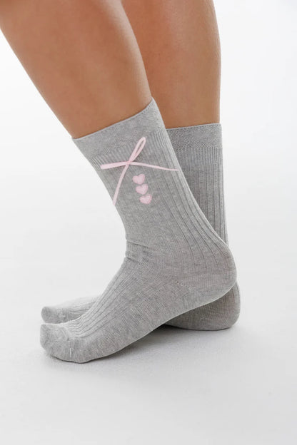 LIMLIM |  Chaussettes ''SOFT RIBBON HEART