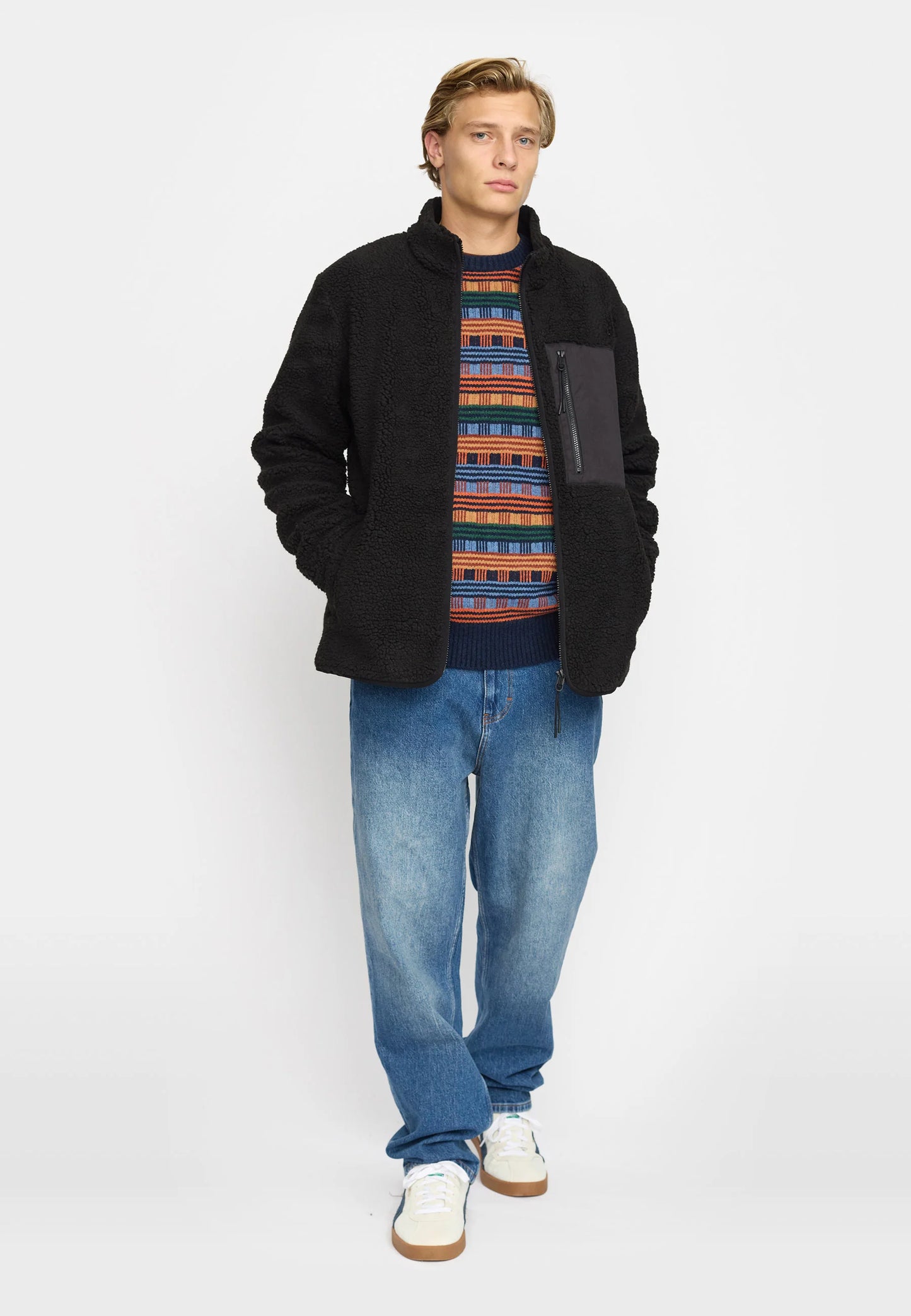 Revolution | Veste Teddy à poches - Noir