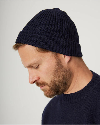 Peregrine | Bonnet en laine "Porter" - Marine