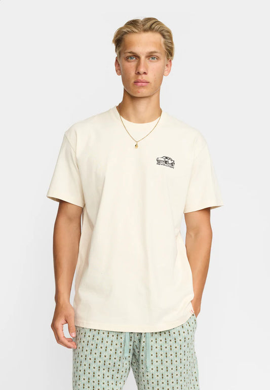 REVOLUTION | T-shirt ample / 1453 POR - Blanc cassé