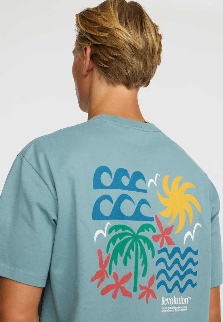 REVOLUTION | T-shirt ample / 1453 SUM - Bleu