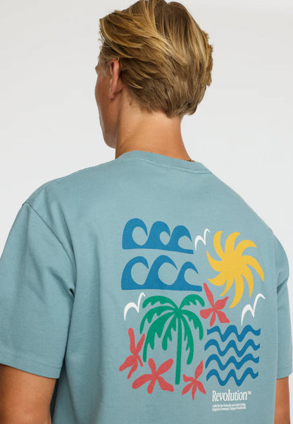 REVOLUTION | T-shirt ample / 1453 SUM - Bleu