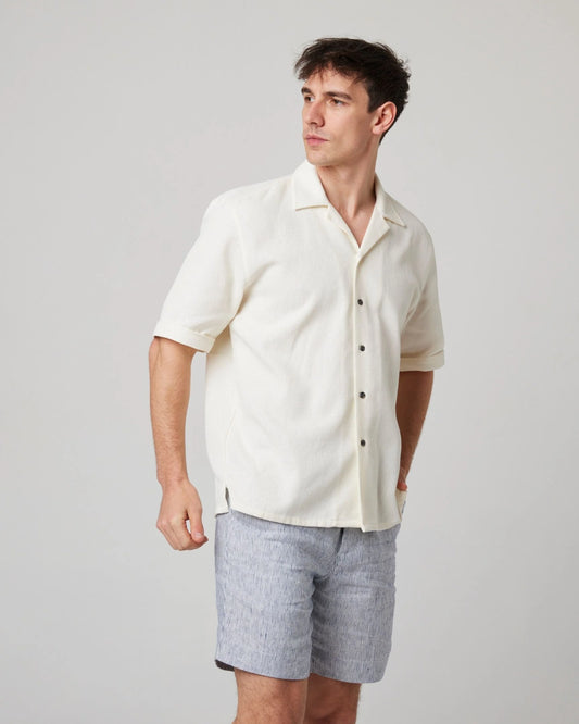 Peregrine | Chemise à col cubain ''Quay'' -  Blanc