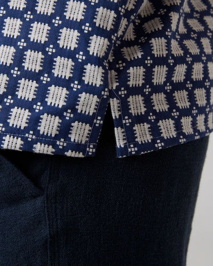 Peregrine | Chemise à col cubain ''Quay'' -  Bleu