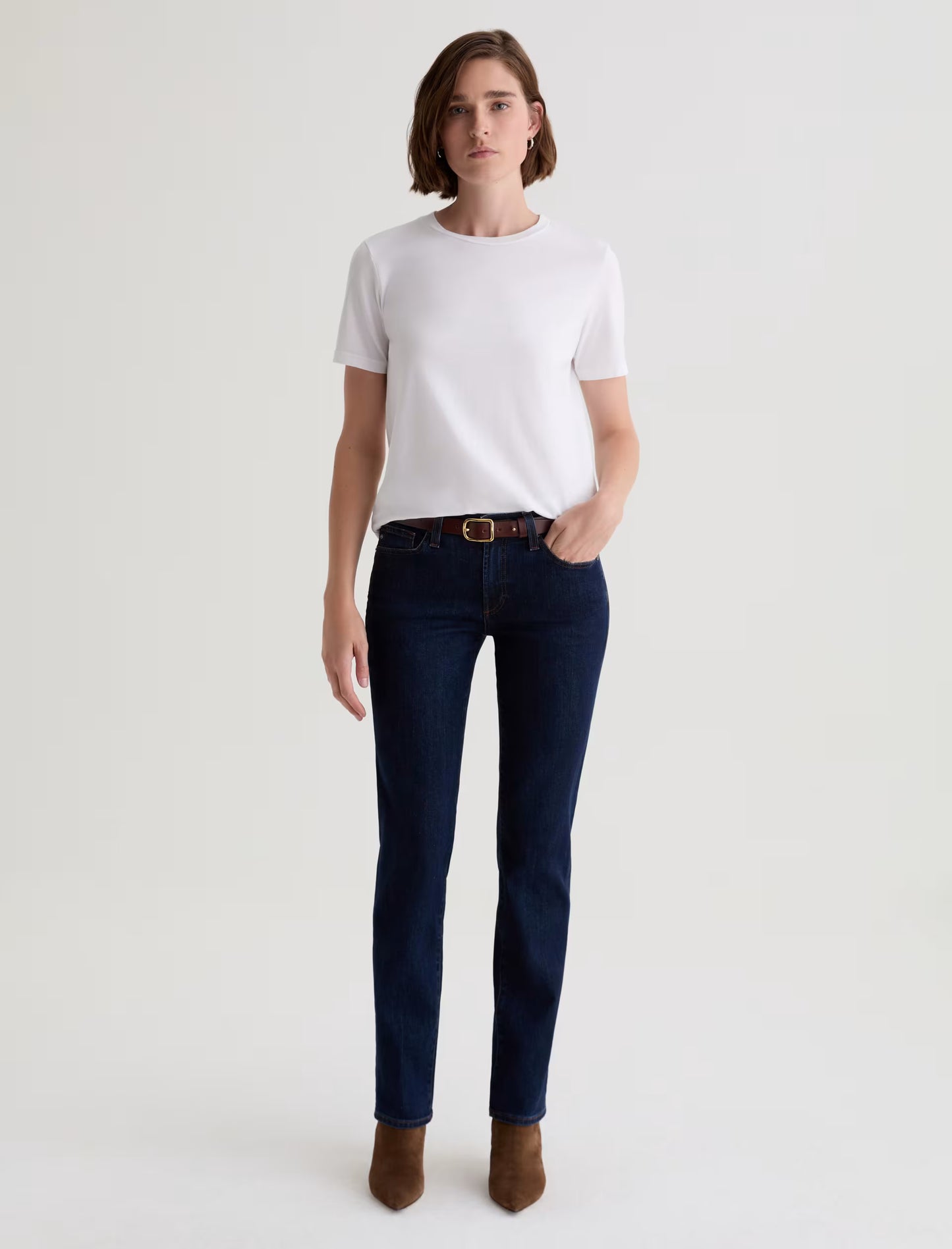AG Jeans | Le jean ''Sandra'' taille basse coupe droite - Indigo moderne
