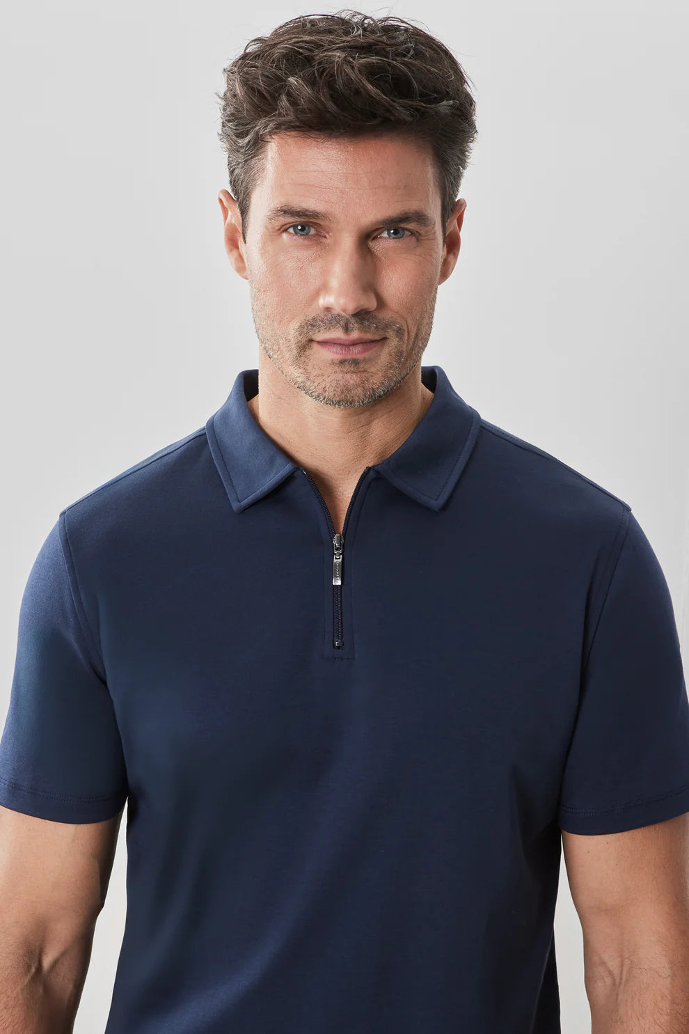 Robert Barakett | Le polo zippé Barakett - Bleu marine