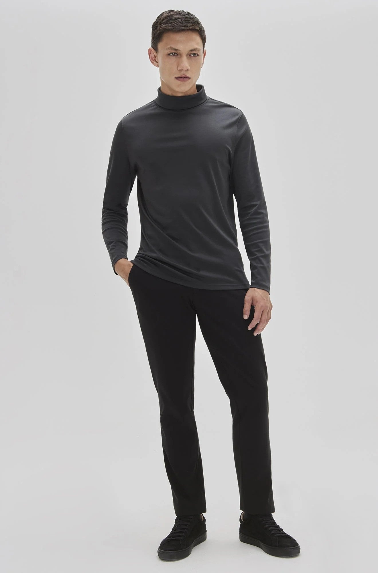 Robert Barakett | Le col roulé en coton Pima ''Georgia'' - Gris canon