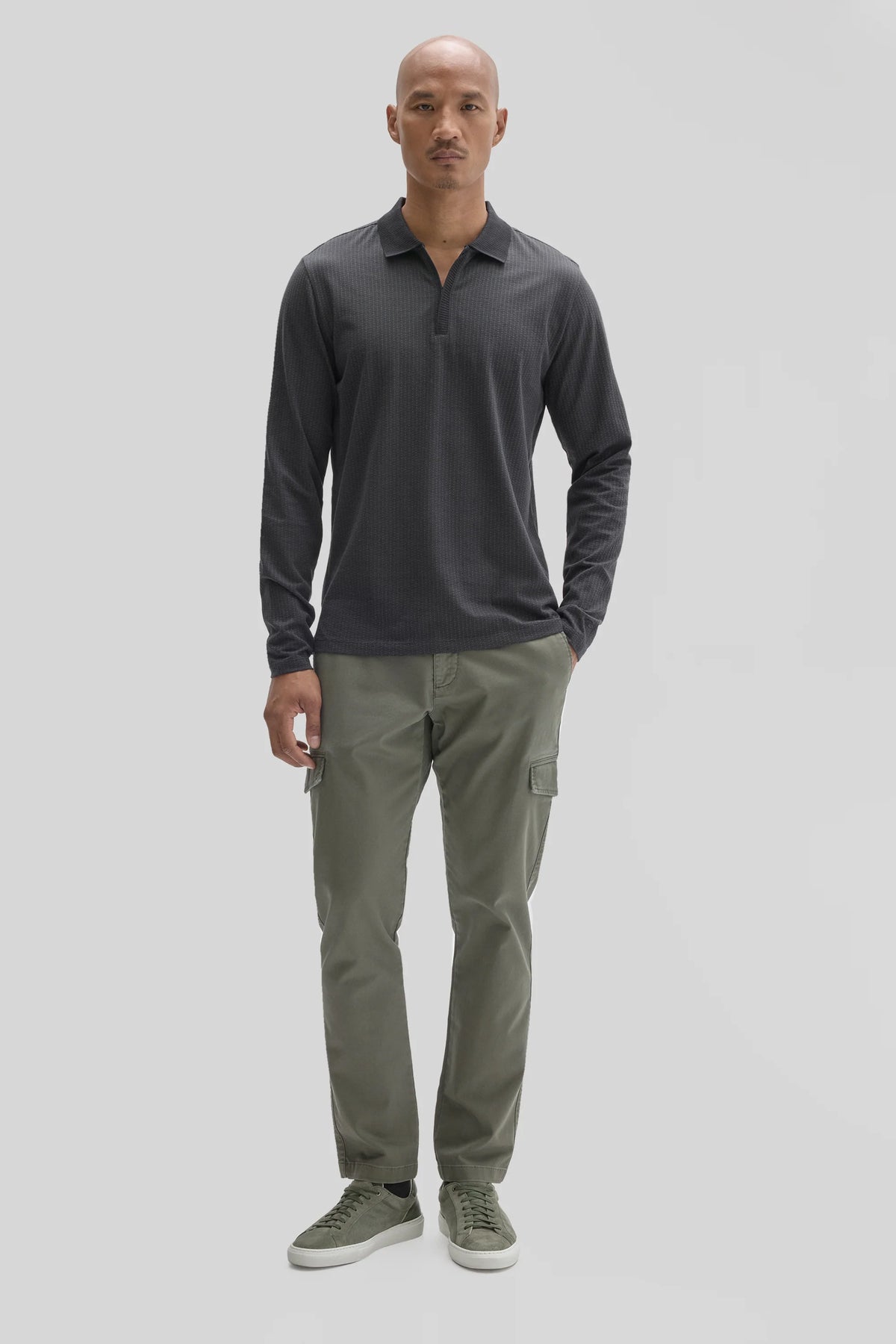 Robert Barakett | Polo ''Whistler'' à manches longues avec patte zippée - Noir