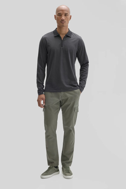Robert Barakett | Polo ''Whistler'' à manches longues avec patte zippée - Noir