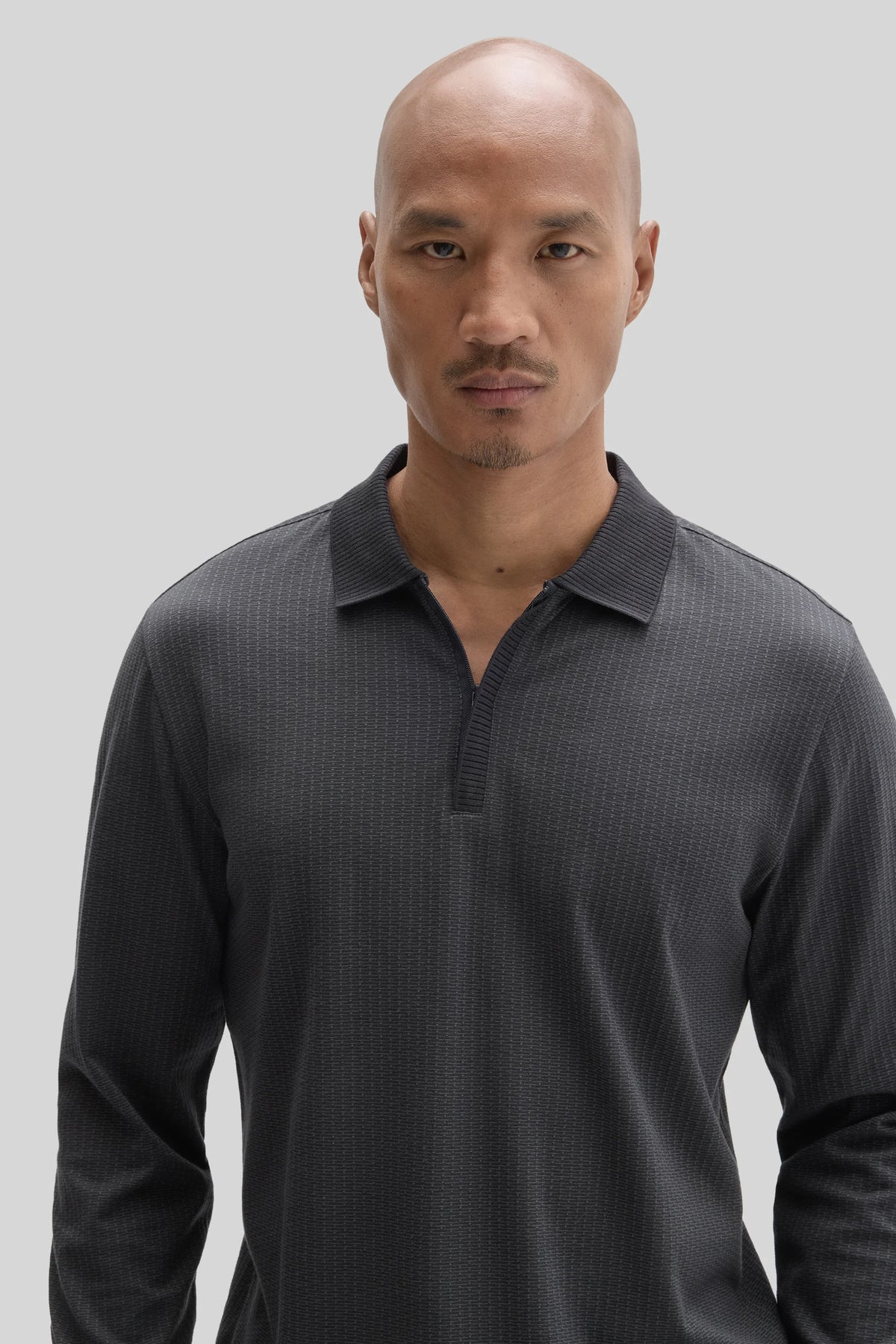 Robert Barakett | Polo ''Whistler'' à manches longues avec patte zippée - Noir