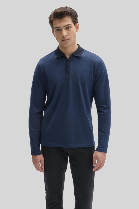 Robert Barakett | Polo ''Whistler'' à manches longues avec patte zippée - Caspienne sombre