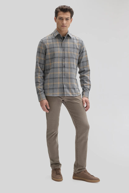 Robert Barakett | Chemise en flanelle tissée Liam - Gris