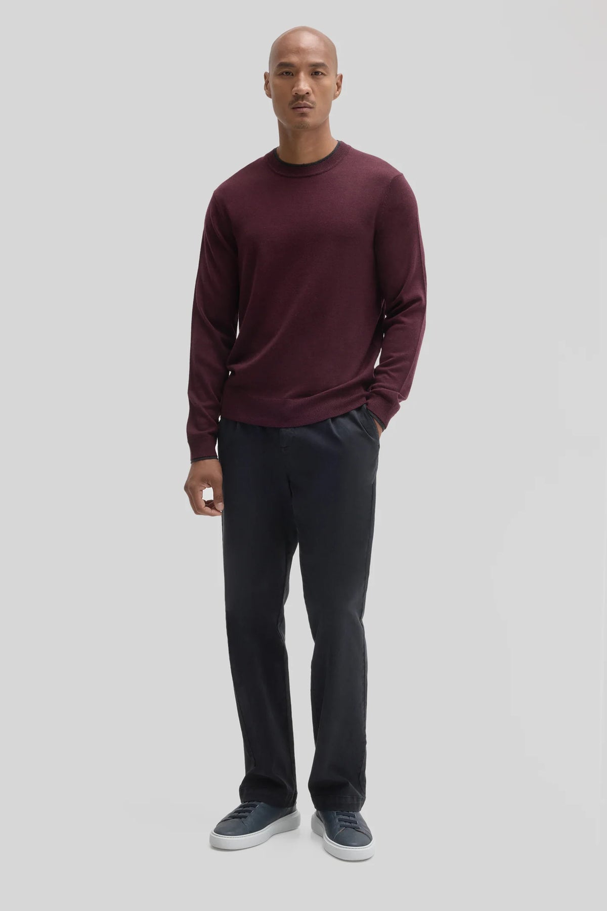 Robert Barakett | Pull à col rond "Thomas" - Bordeaux