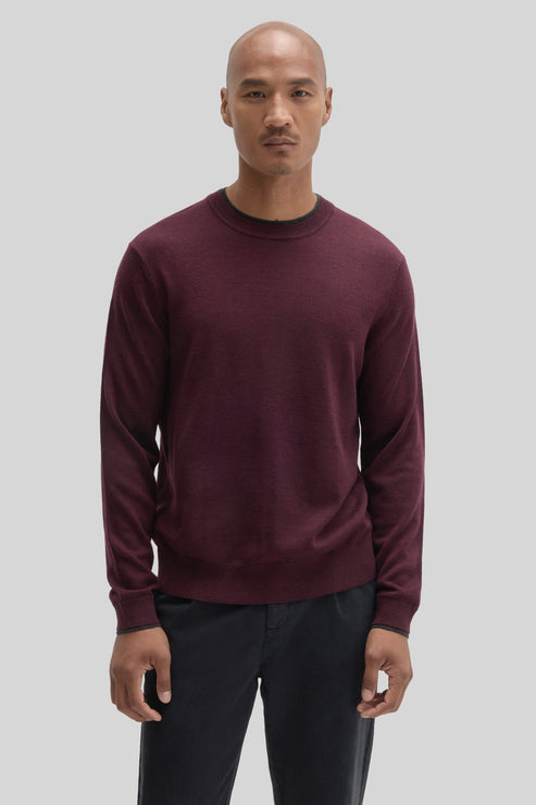 Robert Barakett | Pull à col rond "Thomas" - Bordeaux